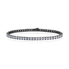 Ice tennis bracelet 3mm (Black)(400181)