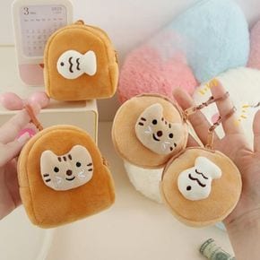 책가방 지갑 고양이 붕어빵 키링 미니파우치 에어팟 버즈 케이스