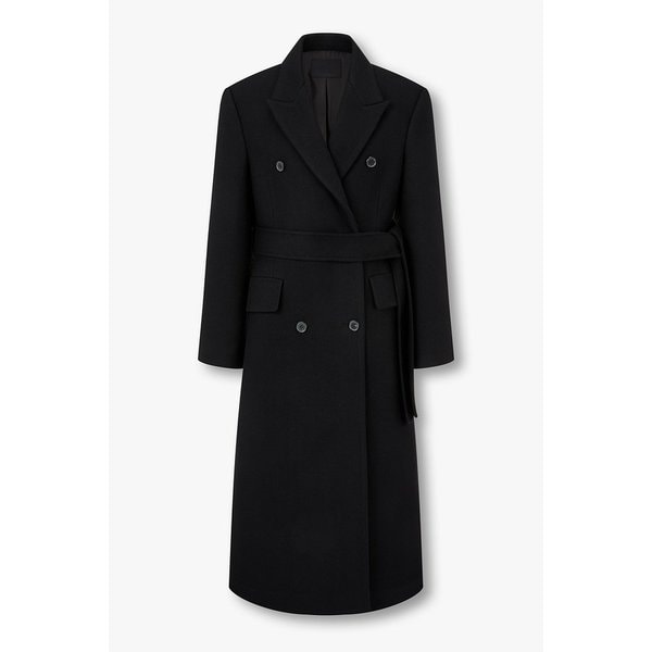 울 벨티드 더블 롱 코트 7115416Y04199