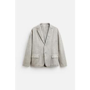 워시드 텍스처 블레이저 4877/413 LIGHT GREY