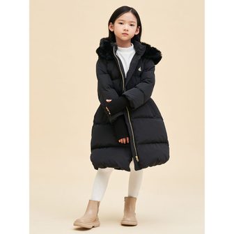 빈폴키즈 [30%OFF][BEANPOLE KIDS] 여아 퍼포인트 덕다운 롱패딩  블랙 (BI3X38G015)