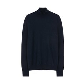 Cashmere Wool soft turtleneck Knit (Navy)