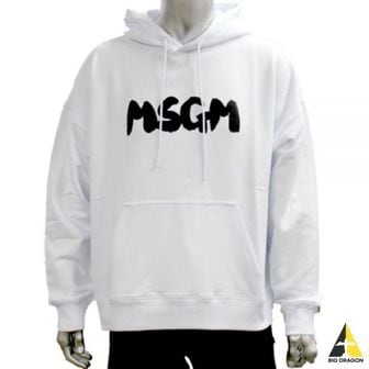 MSGM 엠에스지엠 레터링 프린트 후드 티셔츠 (3340MM172 227799 01)