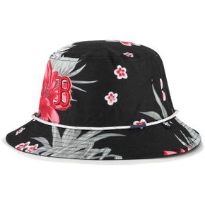 [해외] 47브랜드 943377 MLB 보스턴 레드삭스 Dark Tropic Bucket 모자 블랙