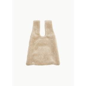 시몬로샤 26FW Faux Fur Shopper Bag W/ Emb, Blonde/Jet