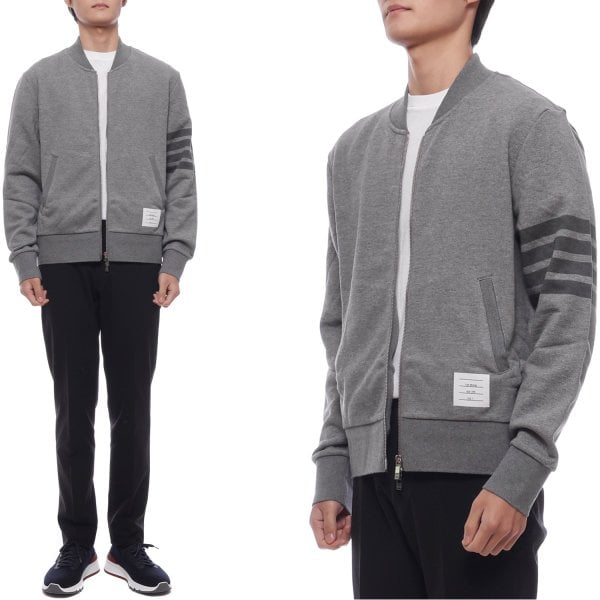 [부산점] 25FW 남성 사선 스트라이프 봄버 재킷 (MJT280A 06910 035 25F)