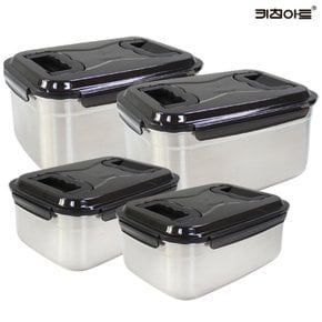 다담채 304스텐 김치통 밀폐용기 4종C 3호+3호+4호+4호