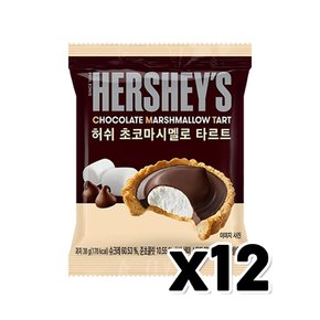 허쉬 초코마시멜로 타르트 디저트간식 38g x 12개