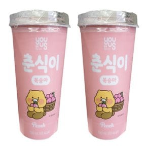 춘식이 복숭아 과즙컵음료 190ml x 20개 (무료배송)