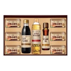 그릭슈바인 복합 8호 4박스(캔햄200g*6+진간장500ml+사과식초500ml+참기름160ml)