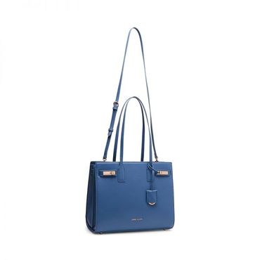 이스퀘어 4700216 Anne Klein Triple Compartment Minimal Tote with Double Turnlock