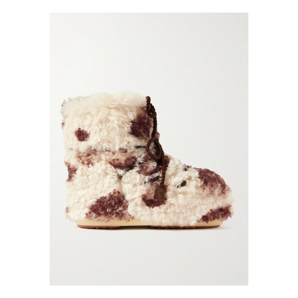 문부츠 아이콘 로우 카우 프린트 플리스 문 부츠 레오파드 프린트 46376663162976155