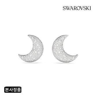 스와로브스키 [본사정품/쇼핑백증정] Luna 로듐 클립 귀걸이 5666158