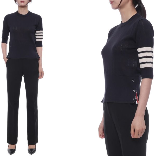 [부산점] 26SS 여성 사선 스트라이프 반팔티셔츠 (FKA369A Y3502 415 26S)