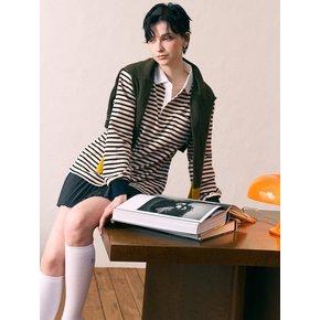 오버핏 테리 긴팔 셔츠_NAVY