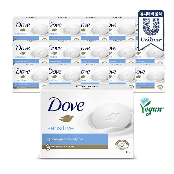 비누 대용량 센서티브바 135g 16개