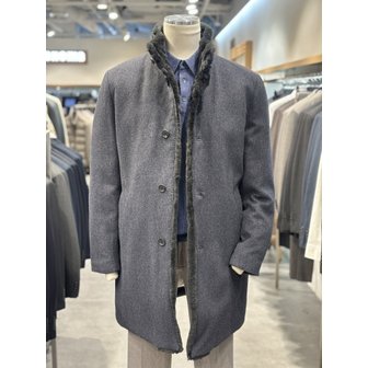 레노마 [파주점] 남성 24 F/W 다크그레이 토끼털 구스다운 패딩 코트 RQDMBH65A