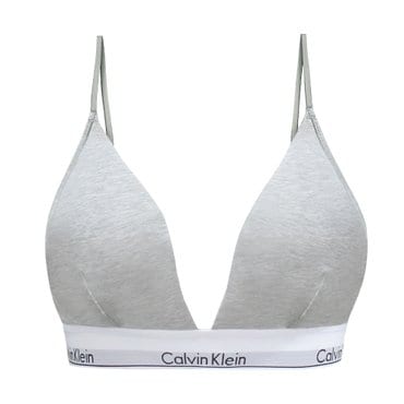 Calvin Klein 캘빈클라인 언더웨어 CK 여성 모던 코튼 트라이앵글 논패드 브라렛 속옷 그레이 QF1061-020