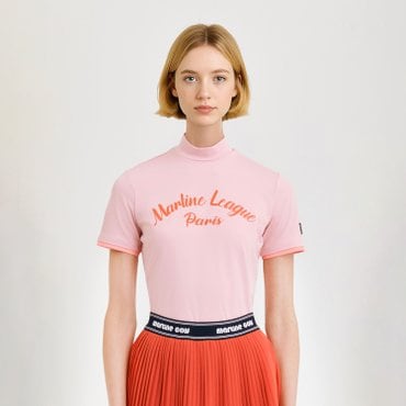 MARTINE GOLF [정상가 158000원]여성 레터링 반팔 베이스레이어 핑크 (QW0DKS22273)