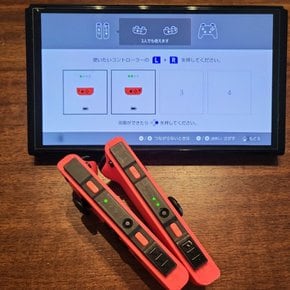 닌텐도 스위치 조이콘 작동 확인 (L) 네온 레드/ (R) 네온 레드