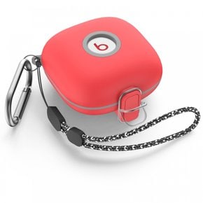 Beats Fit (RED) Pro용 케이스 커버CONTEME 이어폰 아머 내충격 보호, 분실 방지 스트랩 키 체인