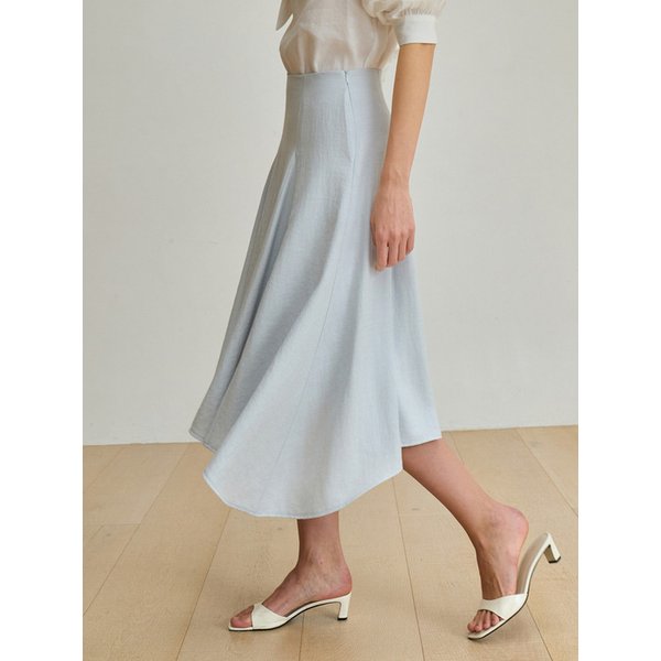 페탈 언발란스 스커트 라이트블루 J1919