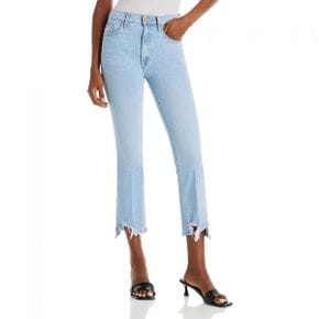 5323472 Mother Womens Denim Light Wash Cropped Jeans