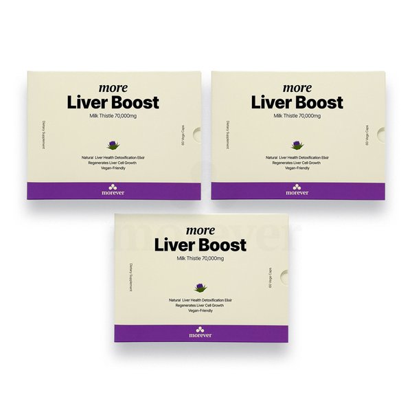 뉴질랜드 Morever 모에버 모어 리버 부스트 밀크씨슬 60베지캡슐 3팩