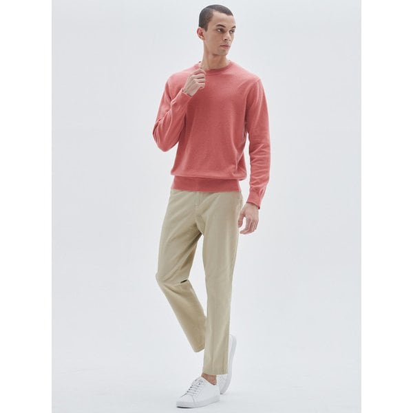 100% 캐시미어[M23MPU049]A Logo basic round pullover(Red been)