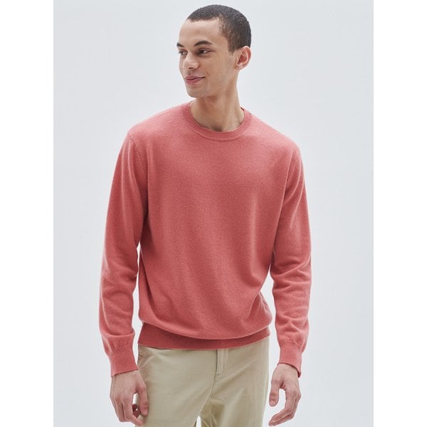 100% 캐시미어[M23MPU049]A Logo basic round pullover(Red been)