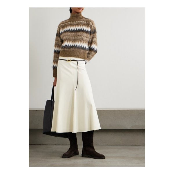 브루넬로쿠치넬리 울 블렌드 개더 미디 스커트 46376663162950510