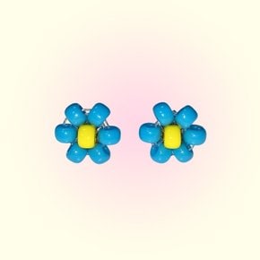 Blue Bell  Flower Beads Earring