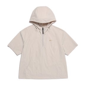 N252WTS170 여성 프로즌큐브 반팔 후디 OAK BEIGE