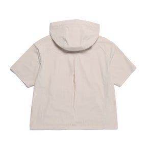 N252WTS170 여성 프로즌큐브 반팔 후디 OAK BEIGE