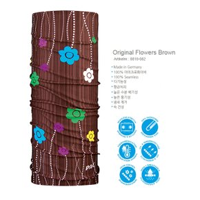 독일브랜드 PAC 팩 Original Flowers Brown 8810-082 멀티밴드(버프,헤드웨어,마스크,두건)