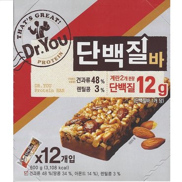 씩씩가게 닥터유 단백질바 50g x 12ea