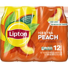 [해외직구] Lipton 립톤 복숭아맛 아이스티 음료 보틀 500ml 12입