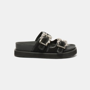 슈콤마보니 Jewelry buckle slide(black) DG2AM25018BLK