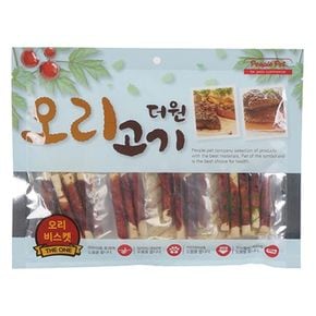 D18 애견 간식 더원 오리비스켓 300g