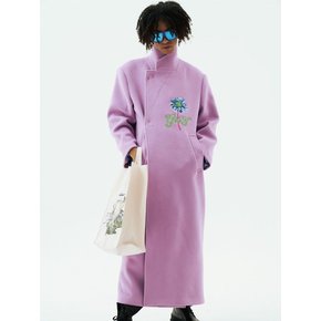 Solid Embroidered Oversized Coat G22FWC108