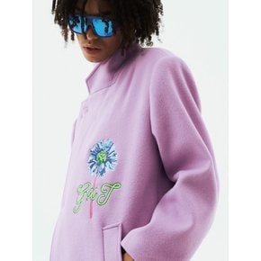 Solid Embroidered Oversized Coat G22FWC108