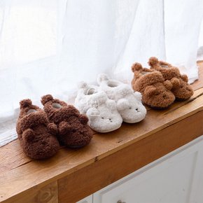 발소리 베어 아기 유아 여아 남아 기모털 겨울 삑삑이 신발 털신