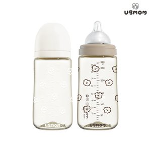 유비맘 NEW PPSU 디자인 아기 젖병 280ml 1P(꼭지포함)