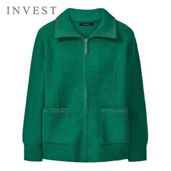 신세계라이브쇼핑 [인베스트] 큐빅 라인 카라 집업 가디건_IN5W1KC4751