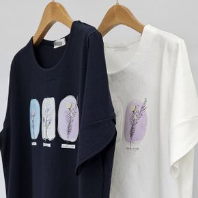 세로꽃프린팅루즈반팔티 406S270S 빅사이즈 여성의류_P368348905