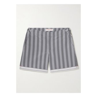 올레바브라운 불독 슬림핏 미드 렝스 프린트  스윔 쇼츠 블루 1647597336025697