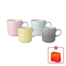 르크루제 [쇼핑백증정/정가17만원대] 프렌치머그 300ml 4P세트