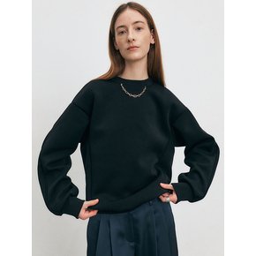 NECKLACE POINT SWEATSHIRT [CREAM][BLACK]