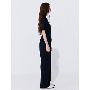 Puff Belted Jumpsuit_Navy