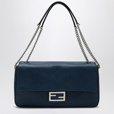 [해외배송] 펜디 블루 가죽 체인 라지 바게트 숄더 백 8BR828AS7A F1QD1